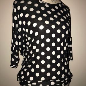 Agnes & Dora Polka Dot Dolman Small